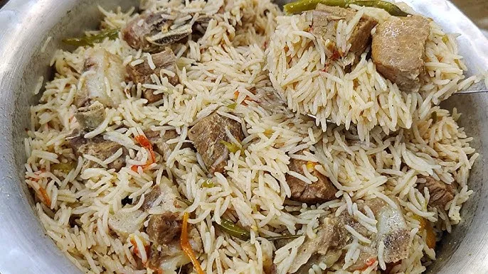 Halal food delivery Houston Mutton Pulao Tray